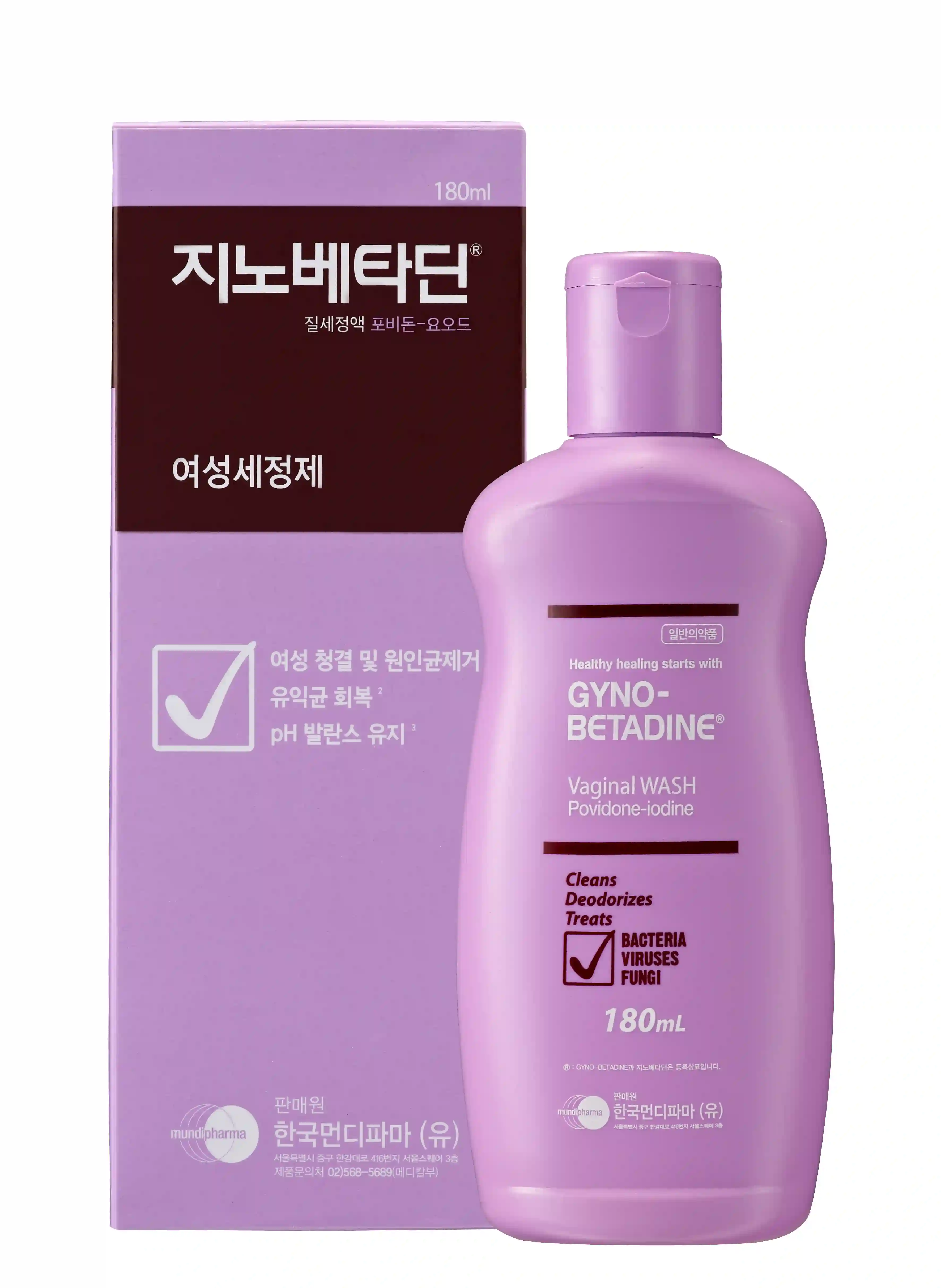지노베타딘 질세정액 여성세정제 180ml