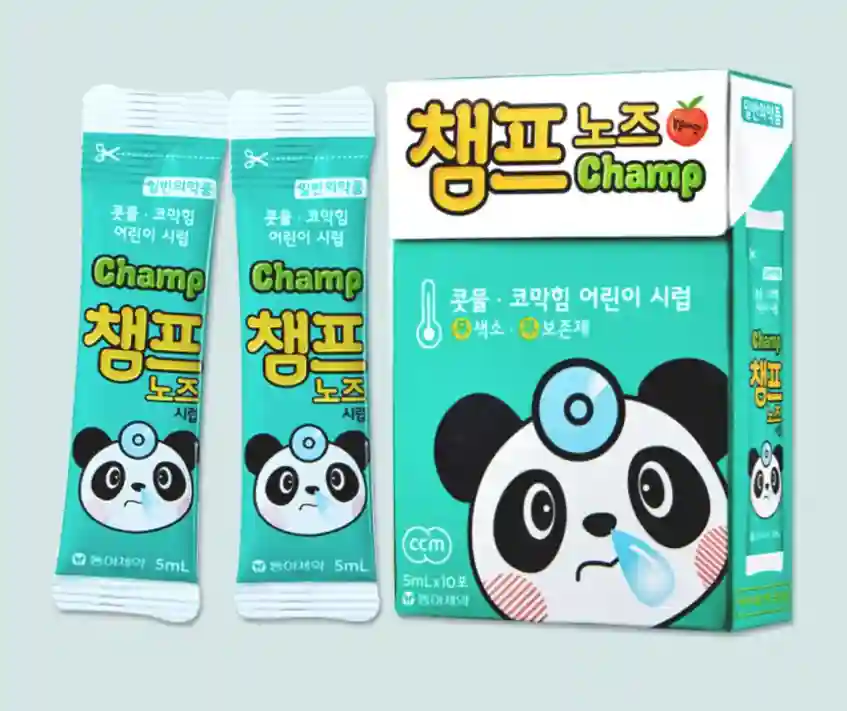 챔프노즈시럽 복숭아맛 5ml 10포