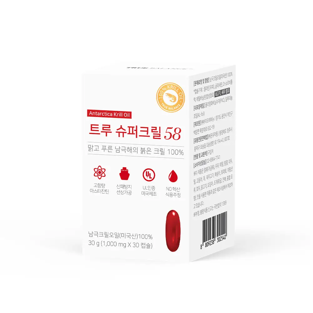 트루 슈퍼크릴 58 1000mg 30캡슐 6EA